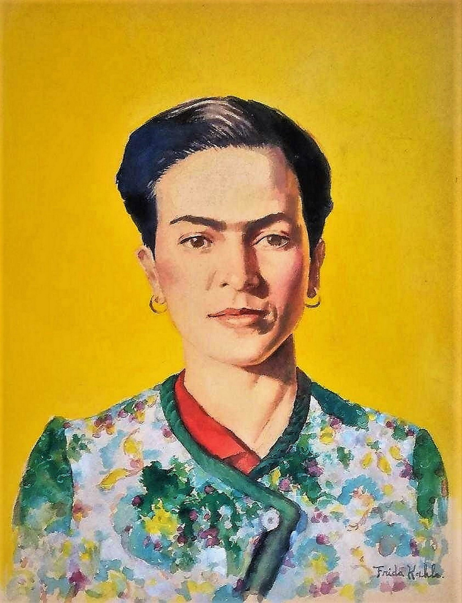 Frida KAHLO (attrib.) (1907-1954): WATERCOLOR ON PAPER 13.5/8" X 10.5/8" FRAMED AND IN EXCELLENT CONDITION