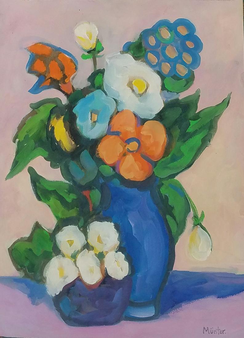 Gabriele MUNTER (Attrib.) (1877-1962) gouache on paper: 11-3/4" x 10-3/8"