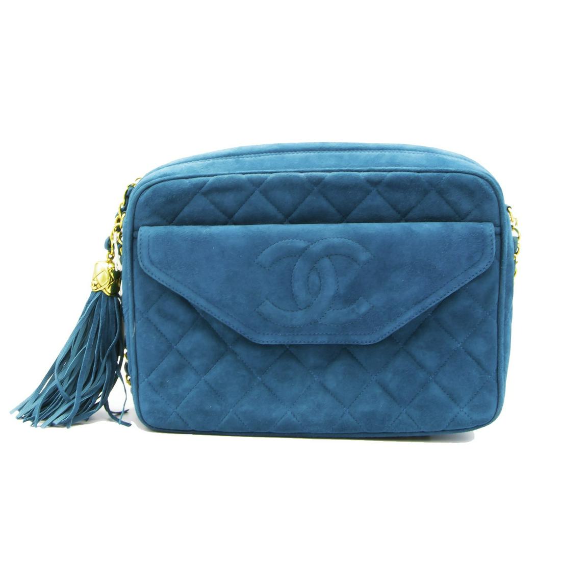 Chanel Cobalt Blue Suede Crossbody Bag (1 of 6)