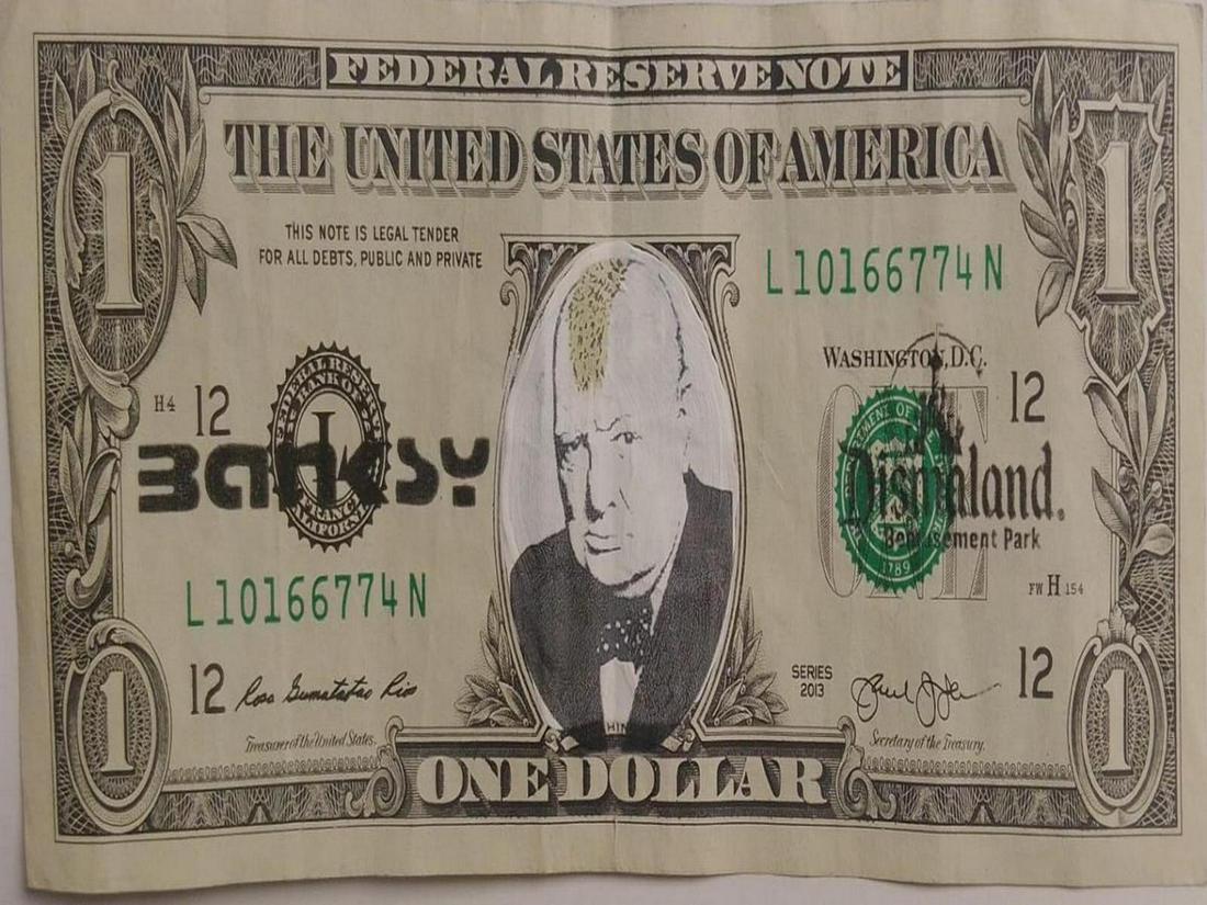 Banksy disney land dollar bill: each comes with certificate