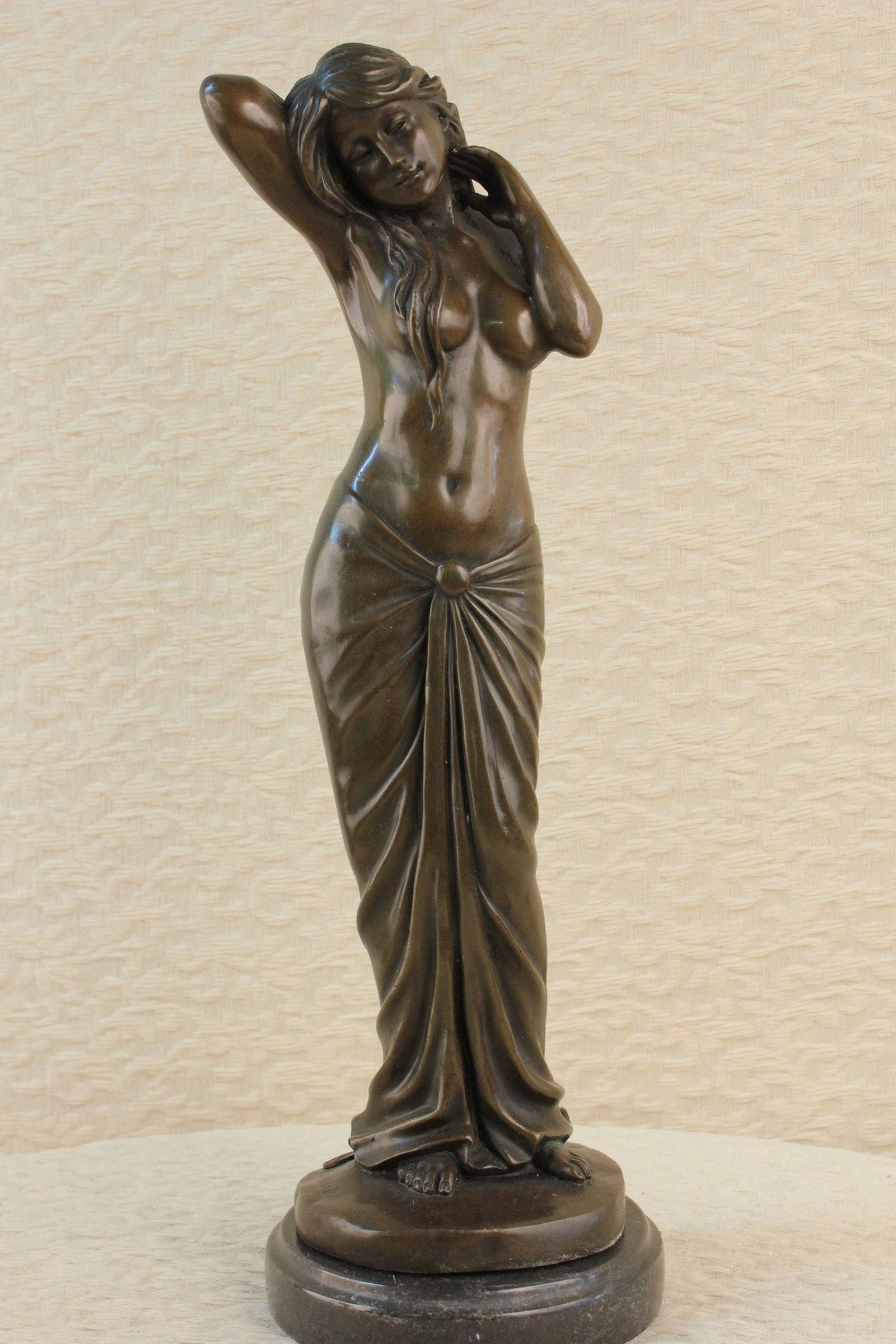 Aldo Vitaleh Woman Bronze Sculpture: Dimensions: Height 17'' x Width 5''Approximate Weight: 9 LBS