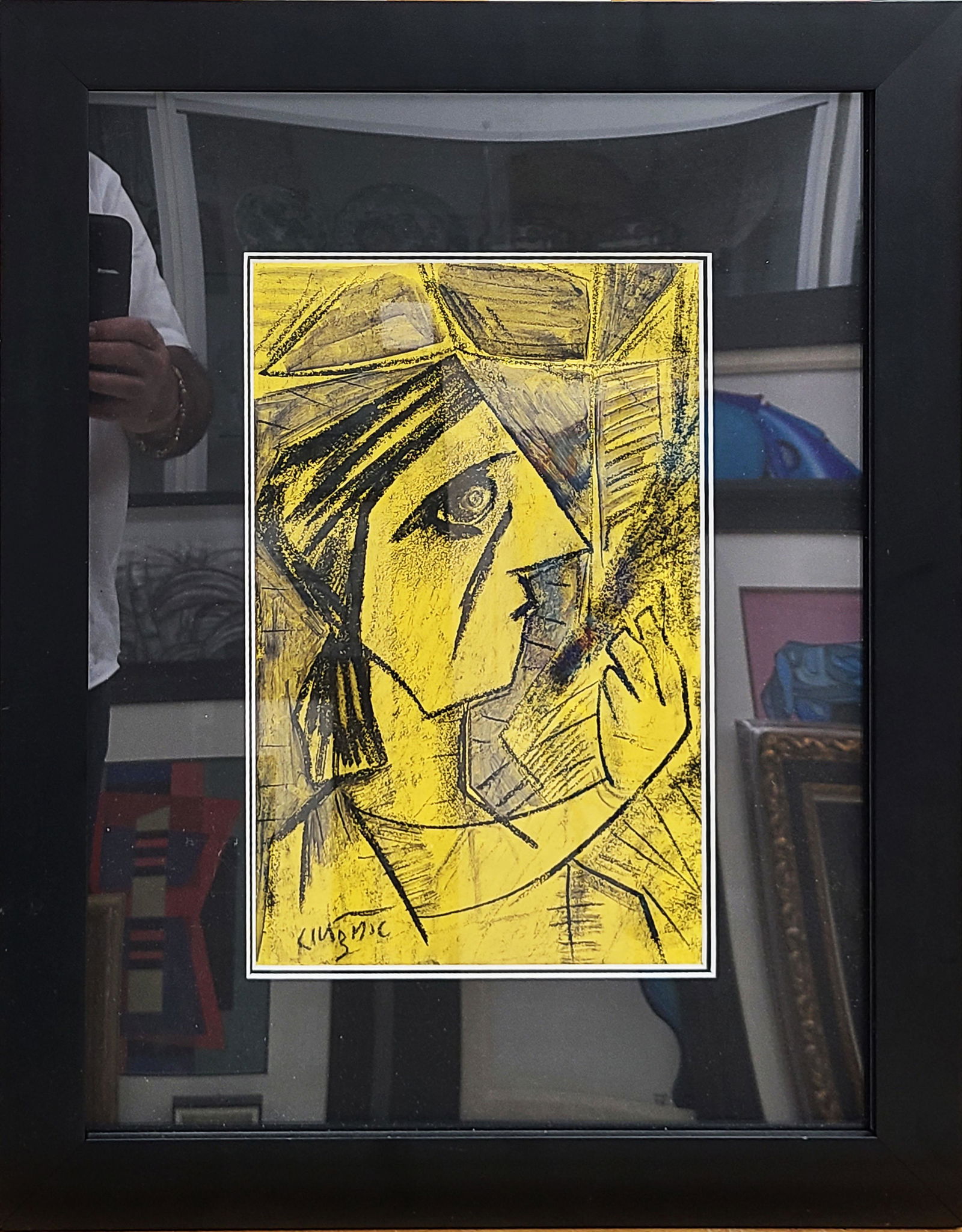 Ram Kumar (mixed media): mixed emdia on paper 12.50" x 8" excellent condition