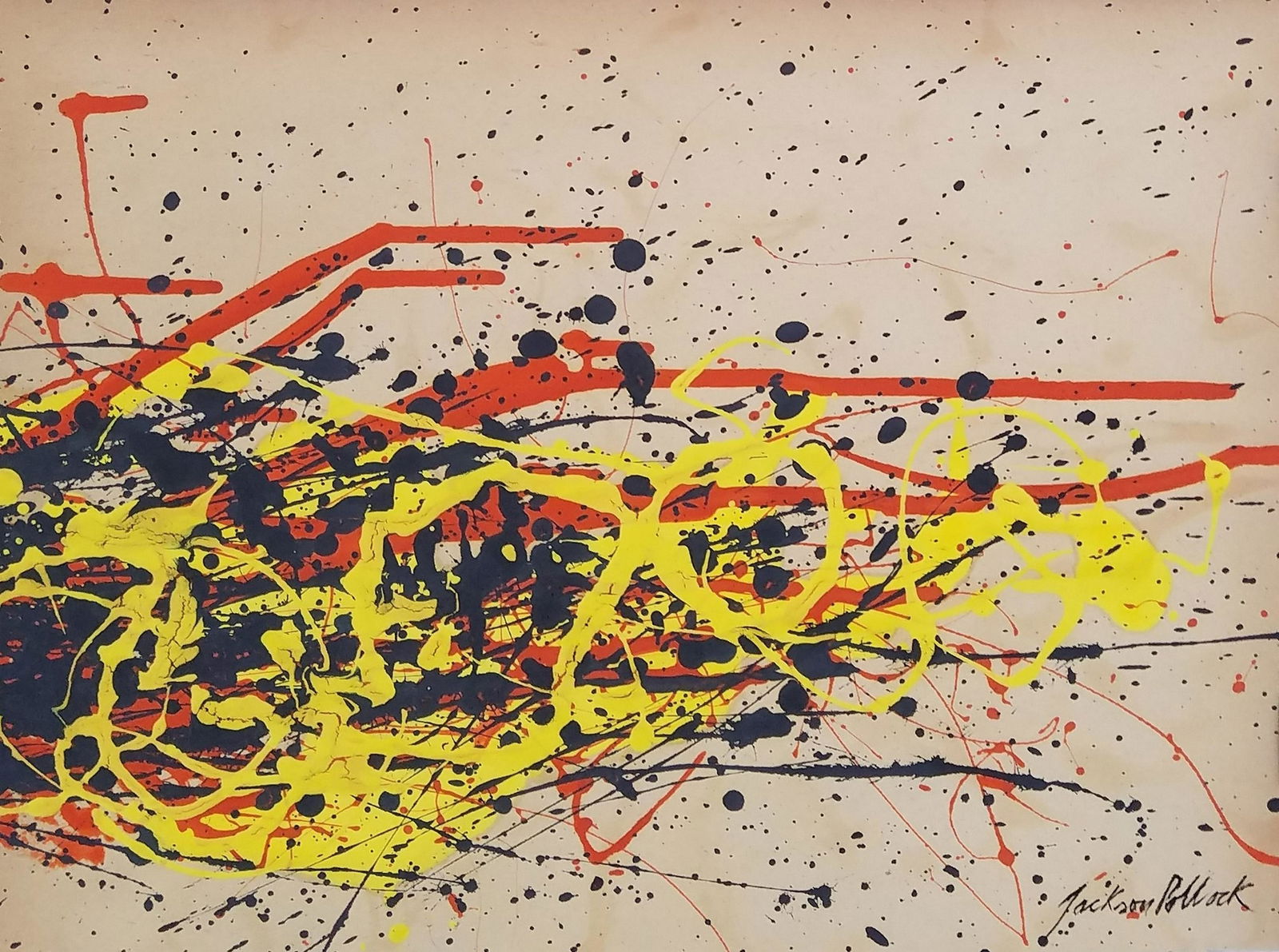 JACKSON POLLOCK (attrib.) MIXED MEDIA ON PAPER (1 of 1)