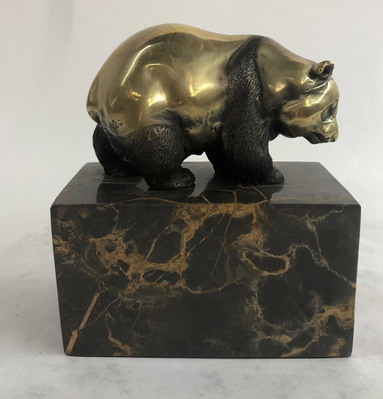 Milo Panda Bronze Sculpture: Dimensions: Height 6'' x Width 5''Approximate Weight: 6 LBS