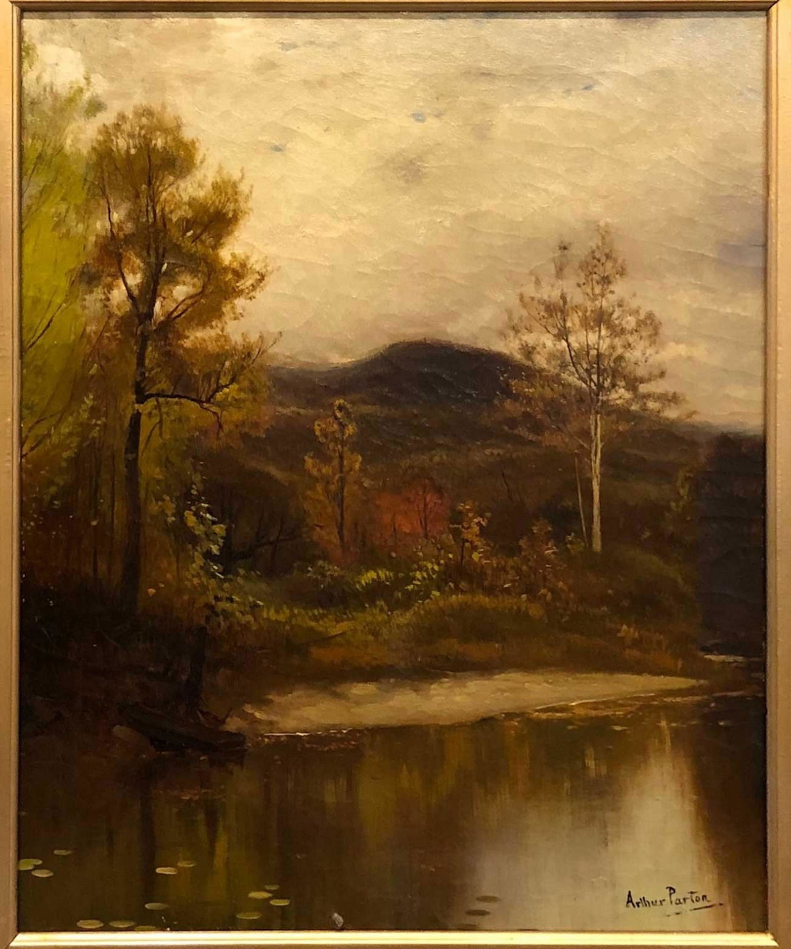 ARTHUR PARTON 1842-1914: Size: 27x23. Medium: oil on canvasSigned: lower right. Scene: landscape