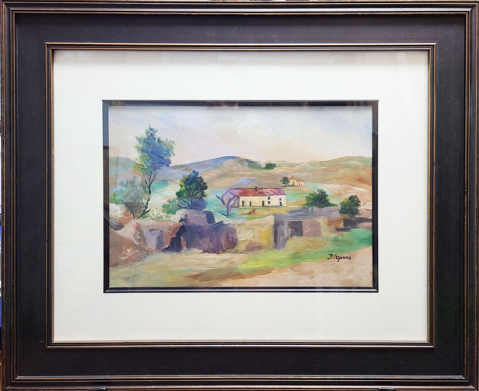 P. Cezanne watercolor on paper (1 of 3)