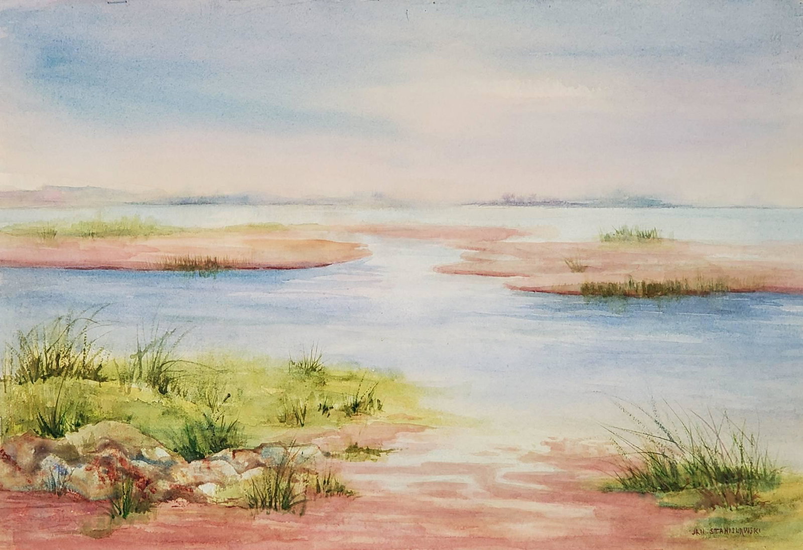 Jan Stanislawski: Watercolor on Paper - 15" x 22"