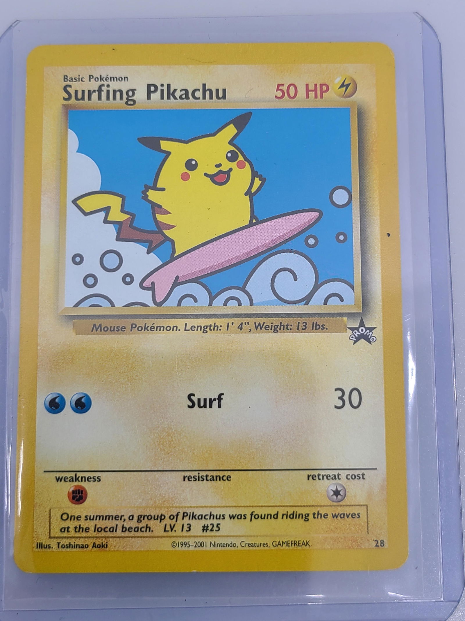 Surfing Pikachu Pokemon Card (1 of 1)