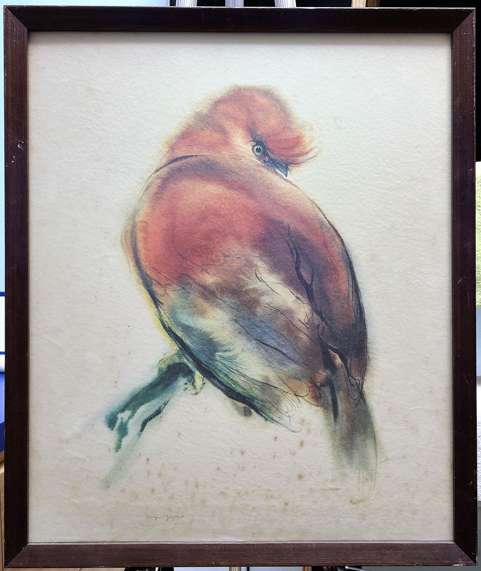 mixed media on paper "Bird" (1 of 2)