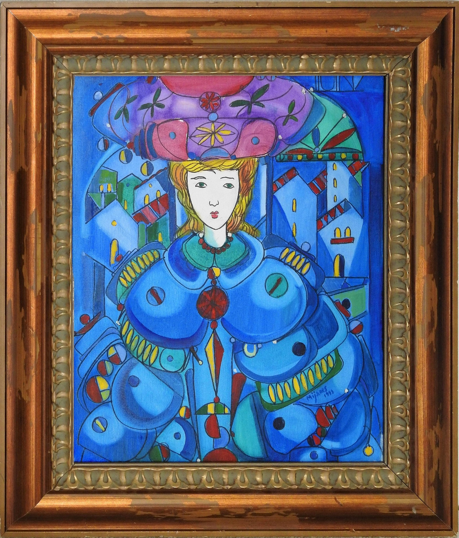 Jose Maria Mijares Oil on Canvas with Certificate: 20"x 16"