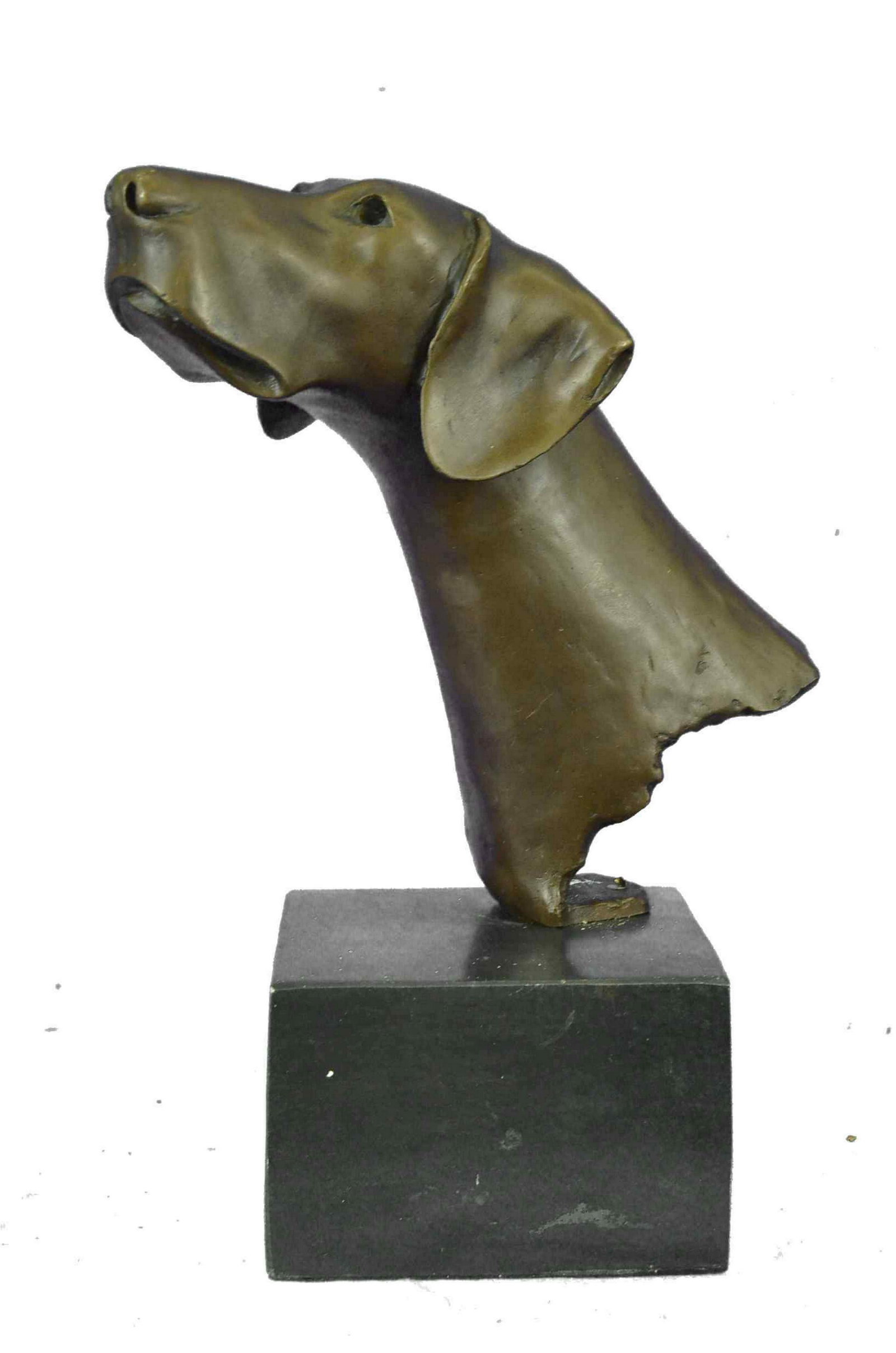 Milo Vizla Dog Bronze Sculpture: Dimensions: Height 15.5'' x Width 11''Approximate Weight: 20 LBS