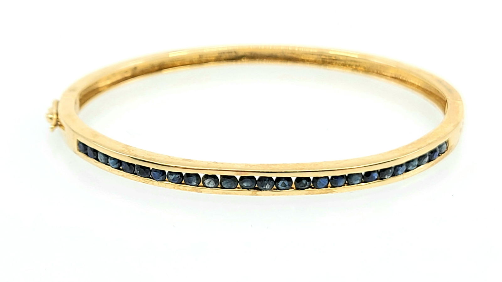 14kt Yellow Gold Sapphire Bangle Bracelet (1 of 1)
