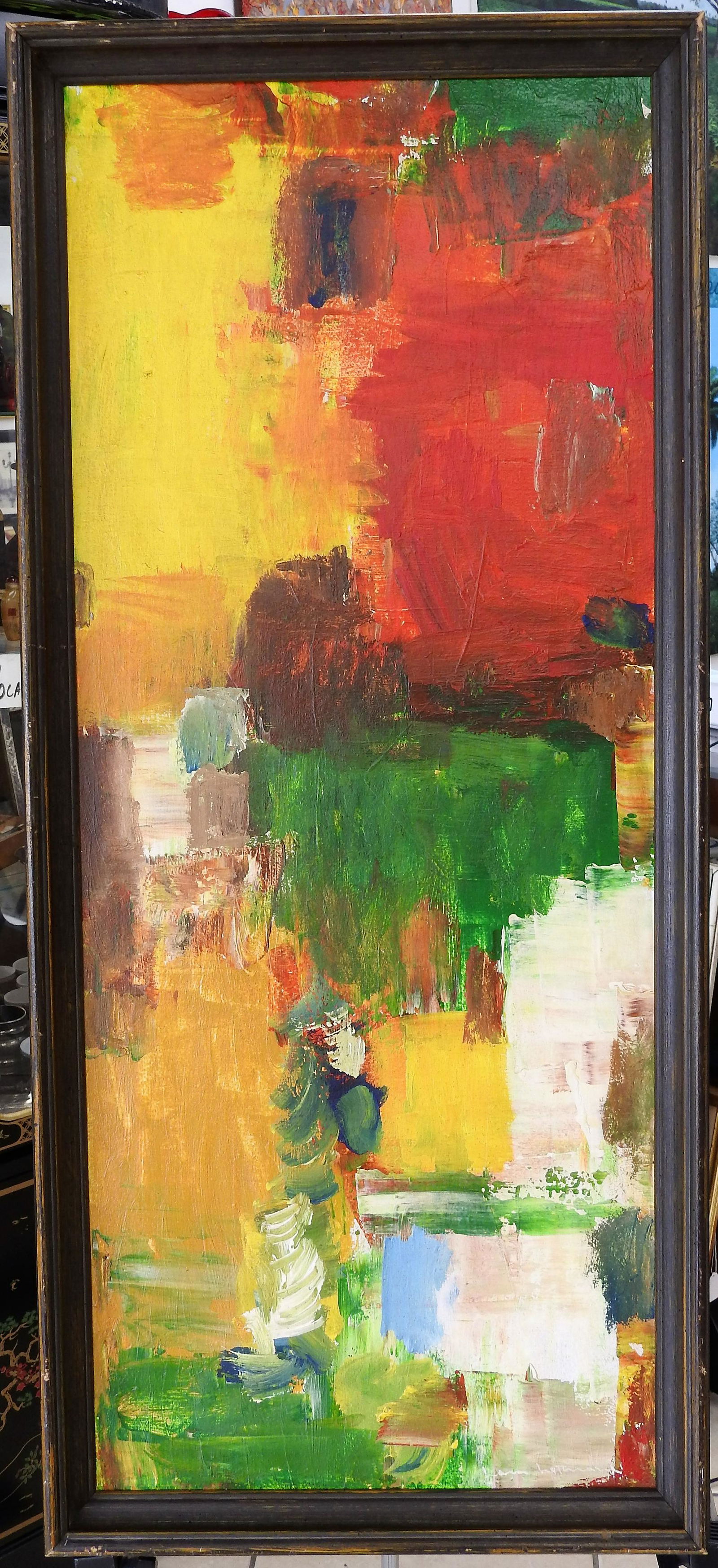 oil On Canvas Abstract Unknown Artist (1 of 3)