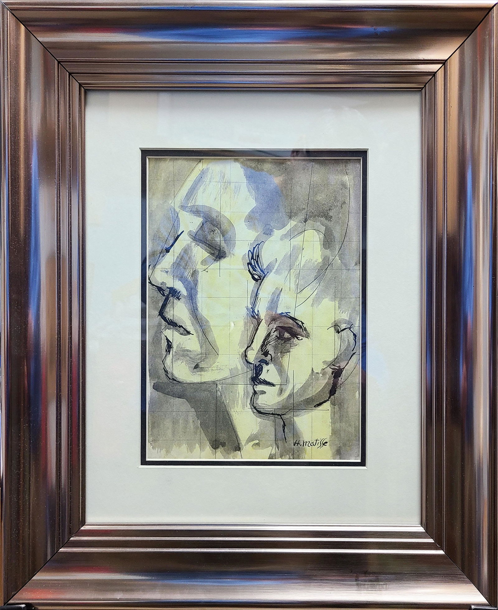 H. Matisse mixed media on paper (Attrib) (1 of 2)