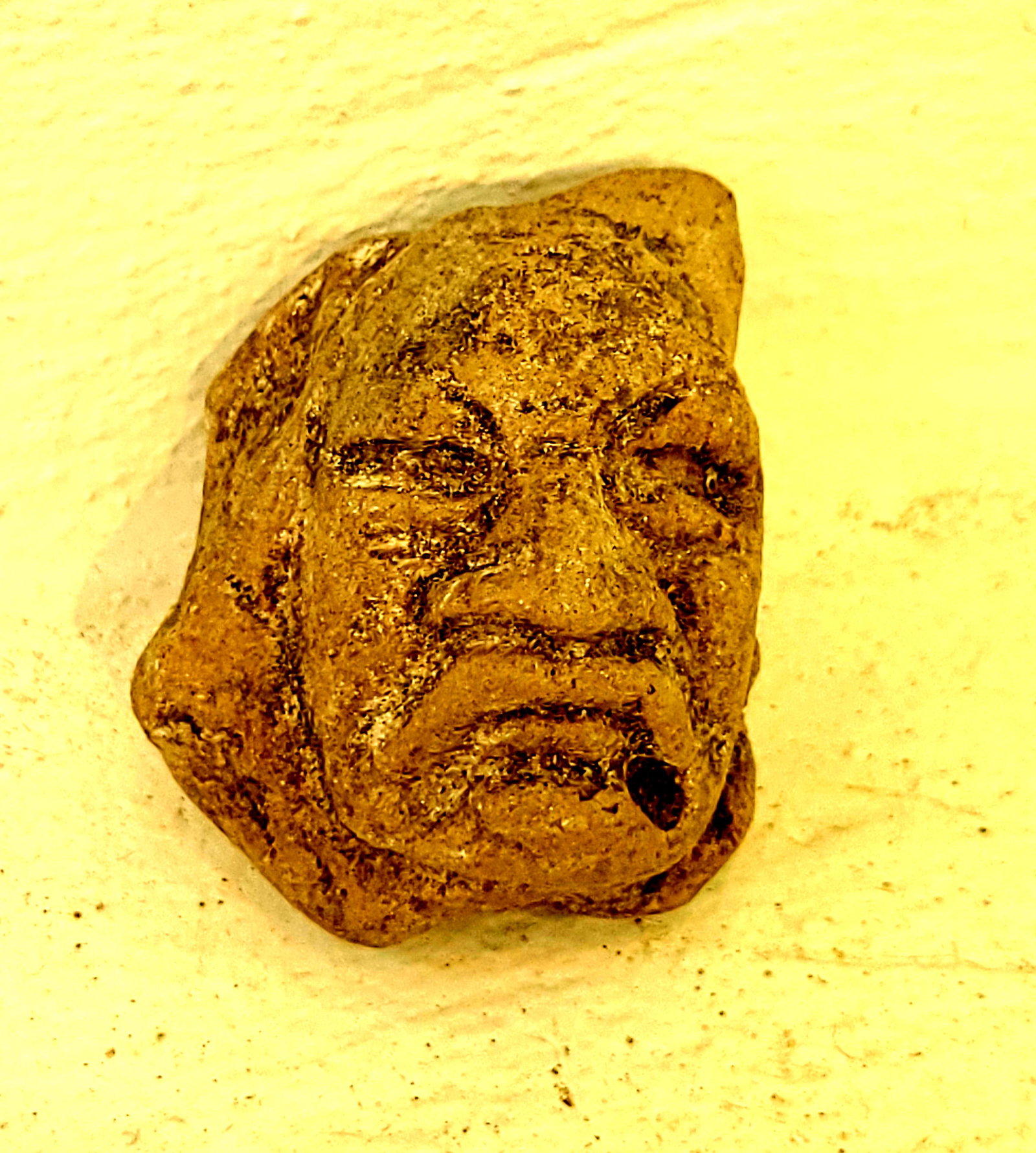 Antique Mexican Stone Carving: 2"x 1.5"x 1"