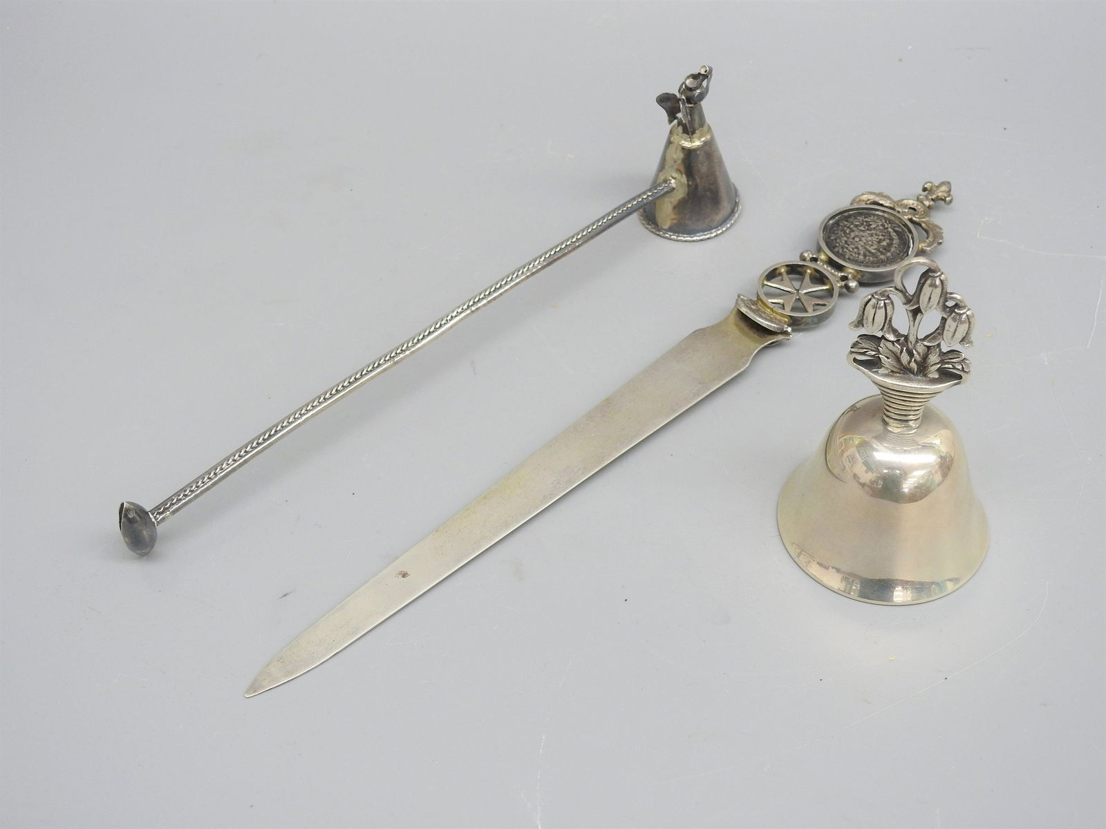 Collection of Sterling Silver Items including a Bell, (1 of 4)