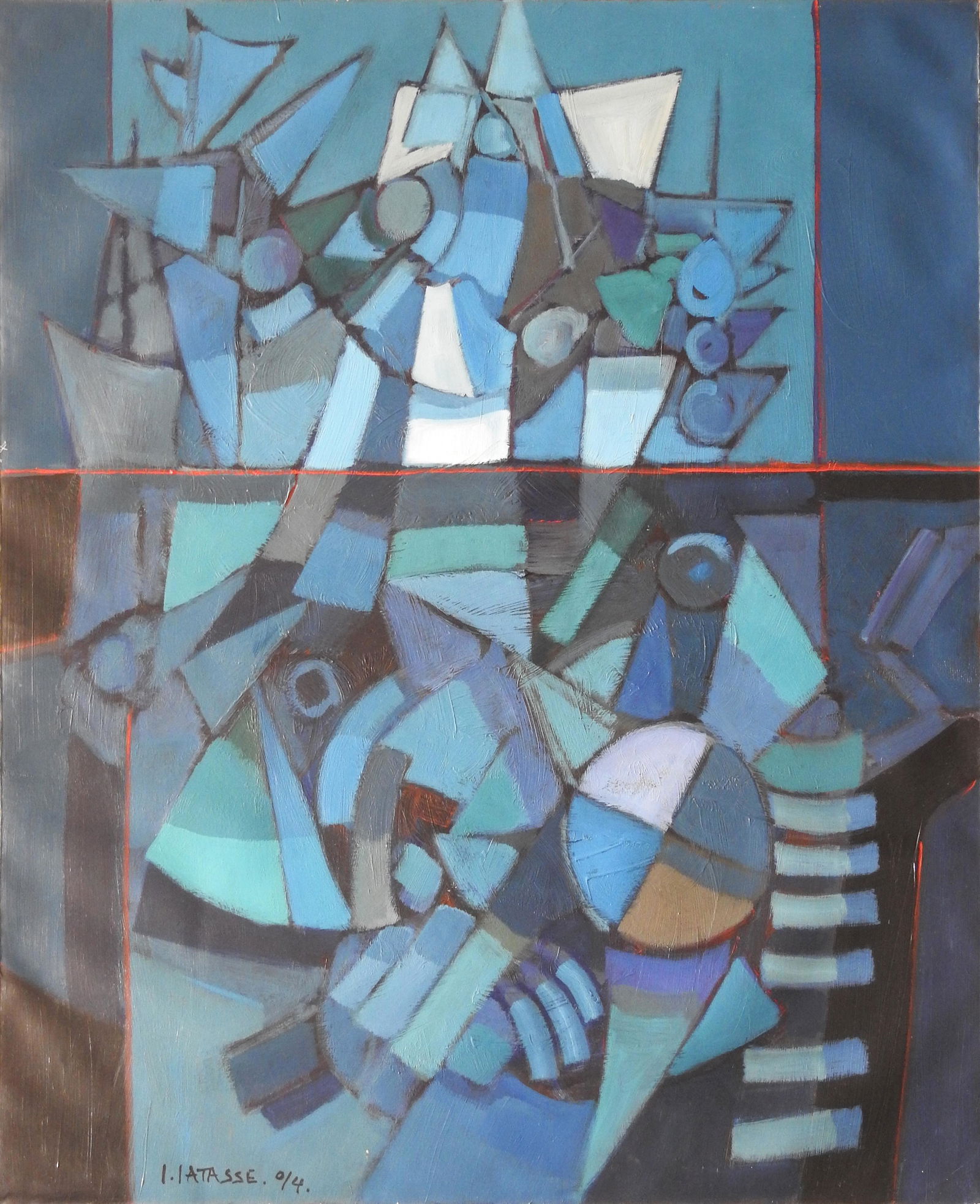 Carlos Catasse: Simbolos precolombinos 47" x 43"