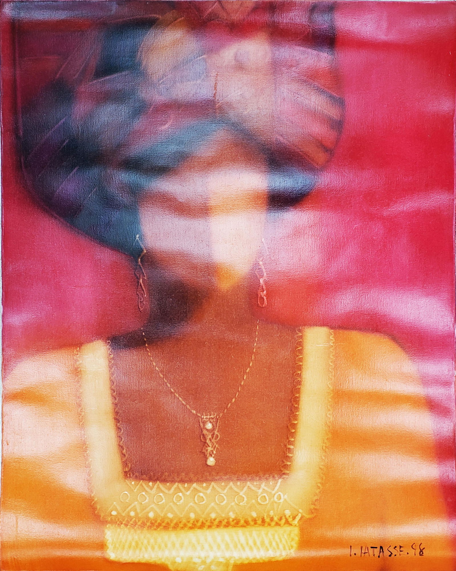 Carlos CATASSE (1944-2010): ACRYLIC ON CANVAS 39.50" X 31.50" EXCELLENT CONDITION