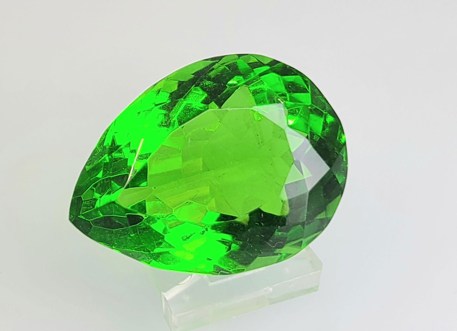 EGL Certified 51.55 Ct Brazilian Green Color Topaz Pear (1 of 4)