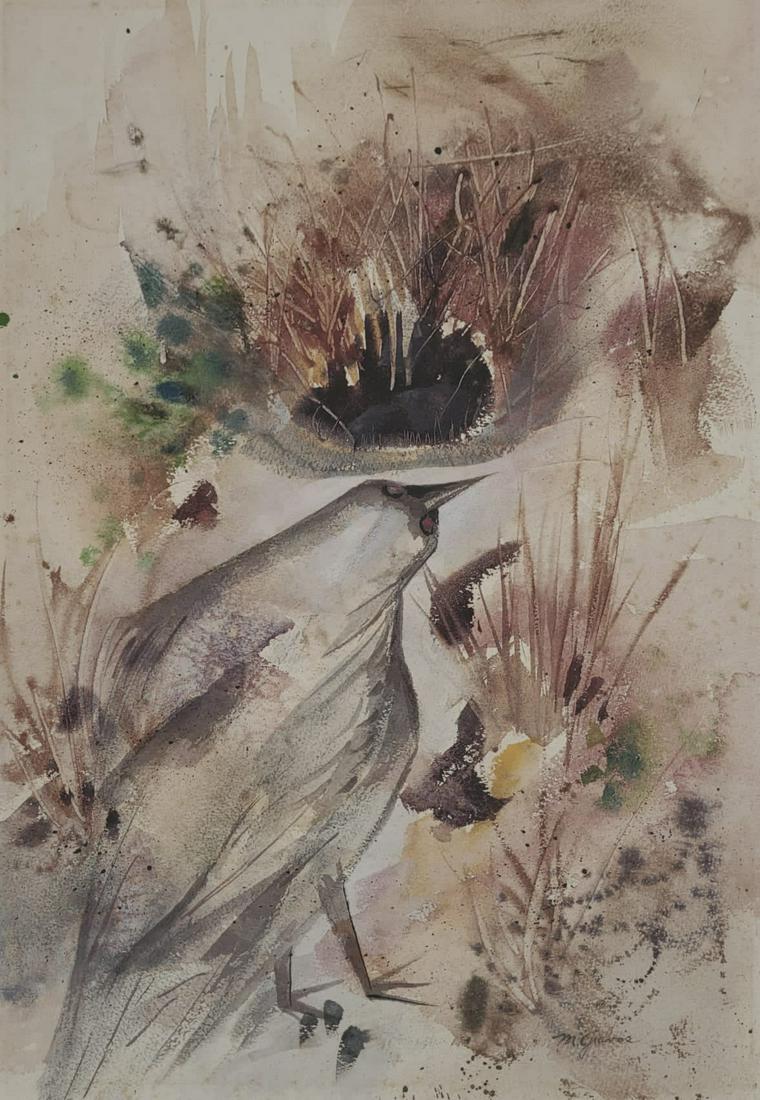 Morris Graves: Watercolor on Paper 20"x14"