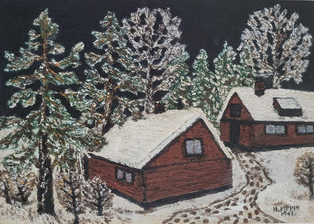 Horace Pippin Oil on wood 8"x11"3/8 (1 of 2)