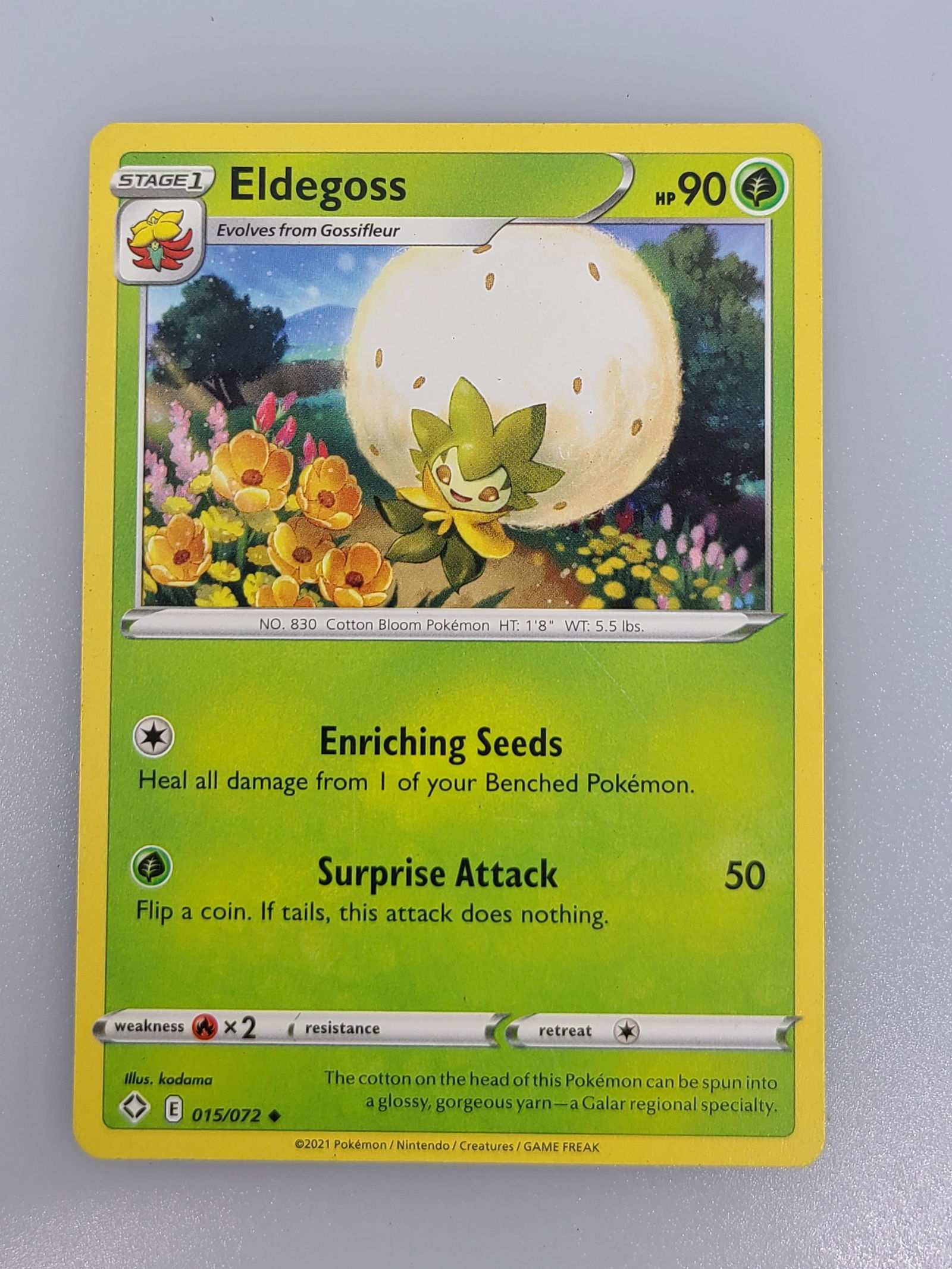 Eldegoss Pokemon Card (1 of 1)