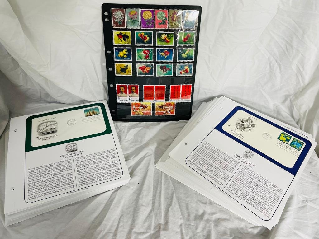 China Stamps and US 2010-2012 modern stamps on FDC (1 of 4)