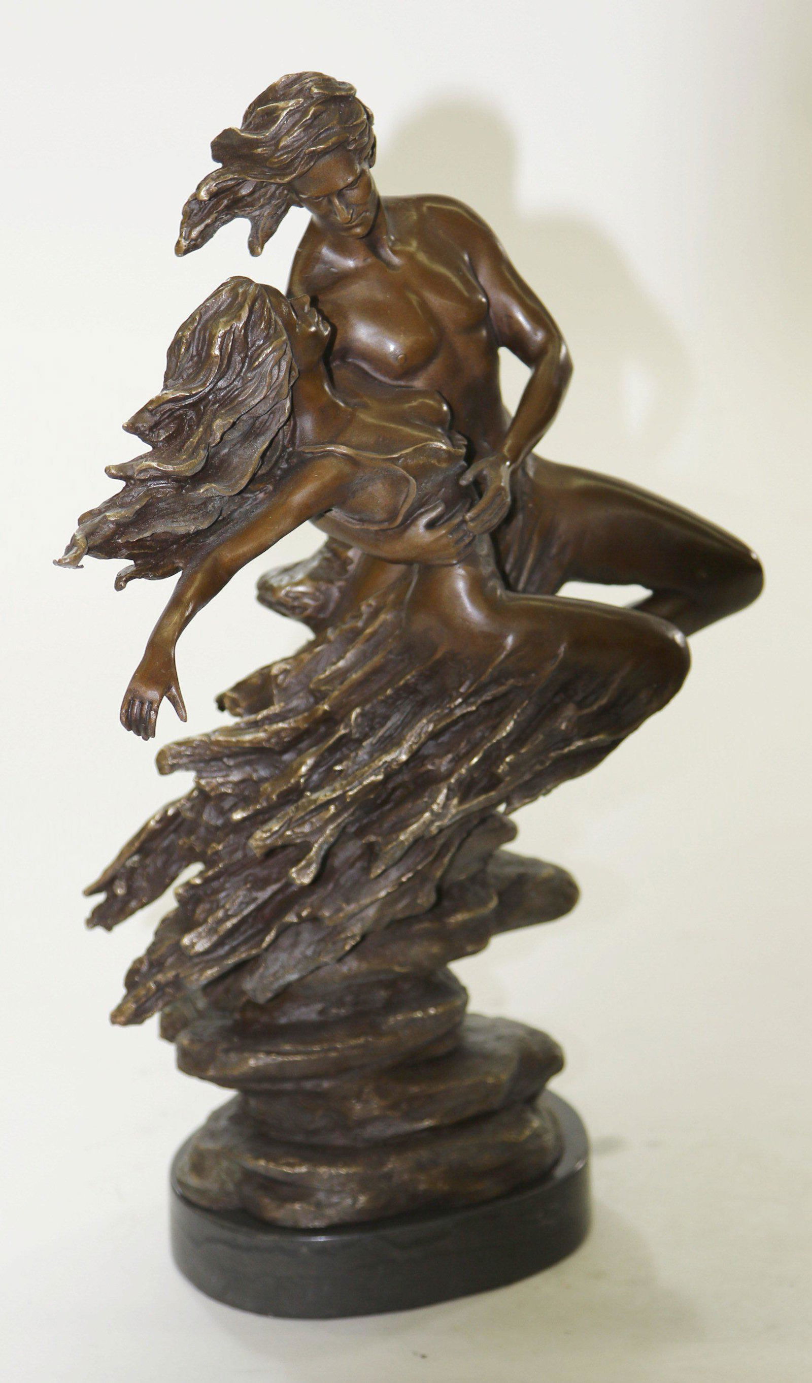 Aldo Vitaleh Abstract Bronze Sculpture: Total Dimensions: Height 16'' x Width 10''Approximate Weight: 16 LBSOriginal Reproduction: Original