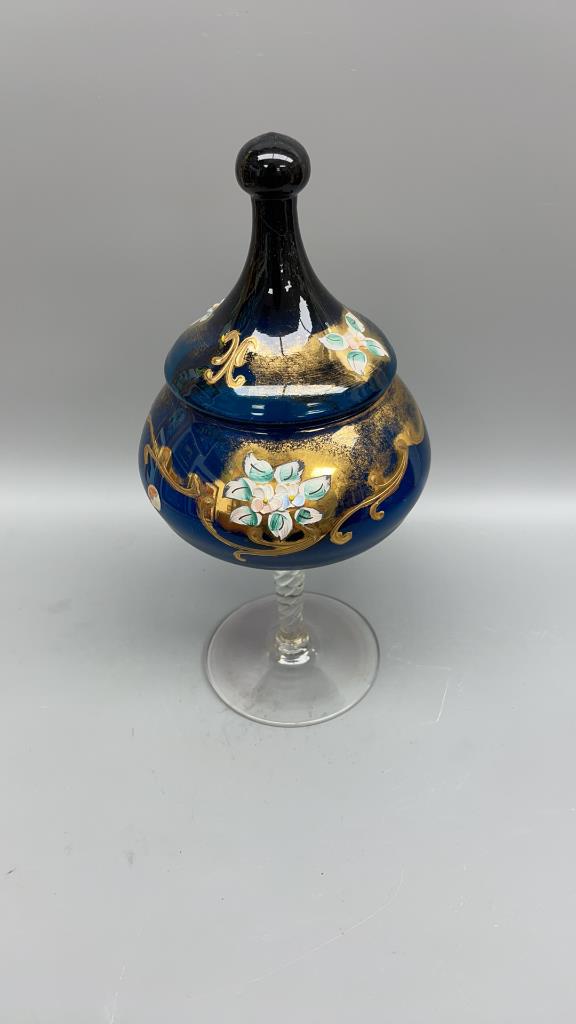 Antique hand painted Bohemian Bowl (1 of 5)