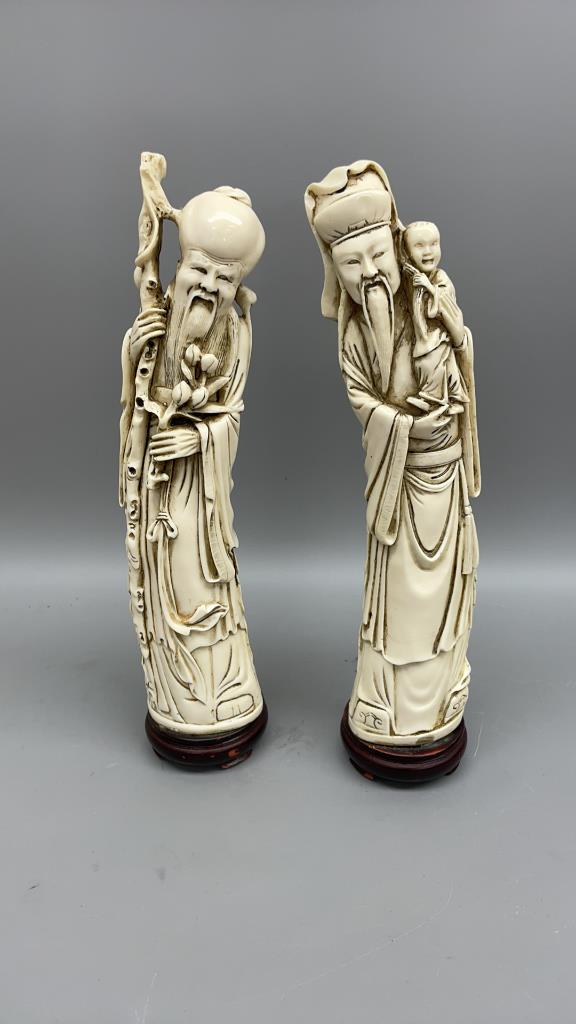 Chinese Hand Carved Ivory Color Wise Men (1 of 3)