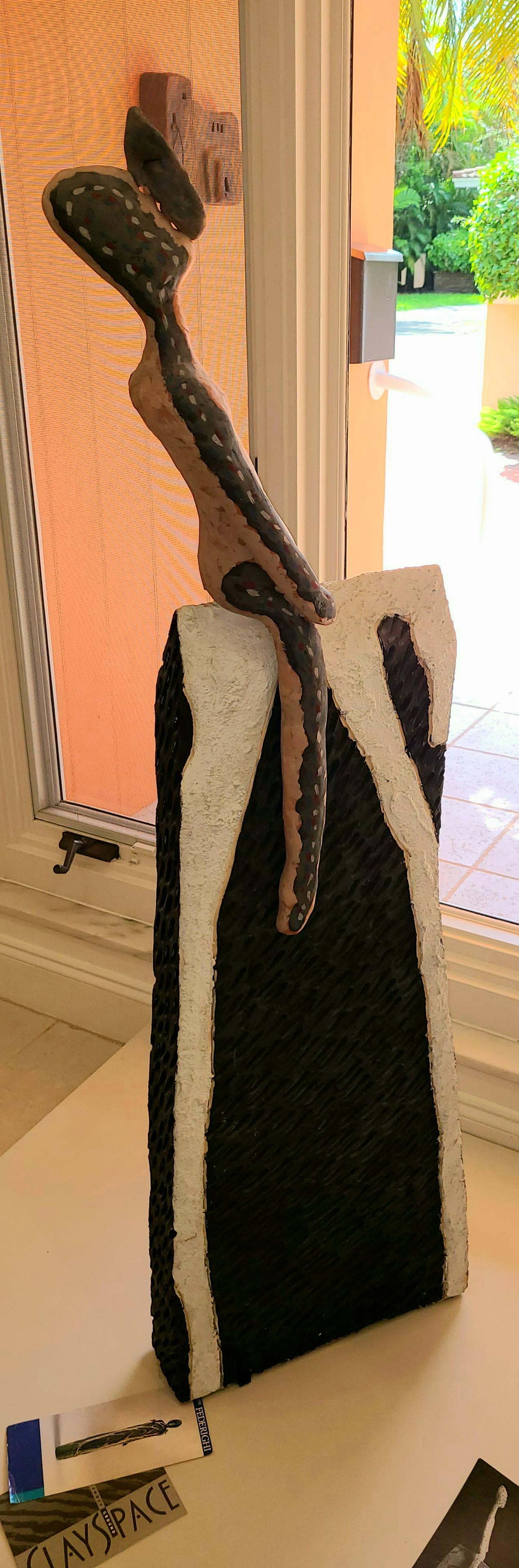 Christine Federighi Clay Sculptures: 2 Large Size Clay Sculpture.