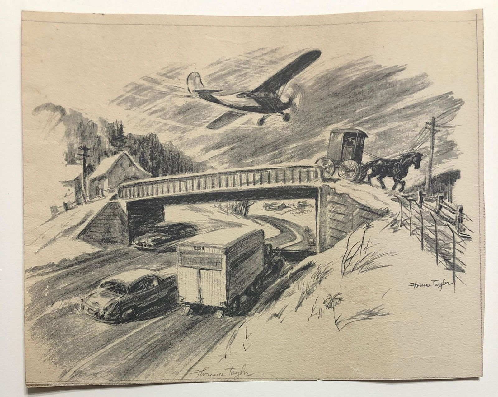 Florence Starr Taylor illustration signed in pencil (1 of 1)