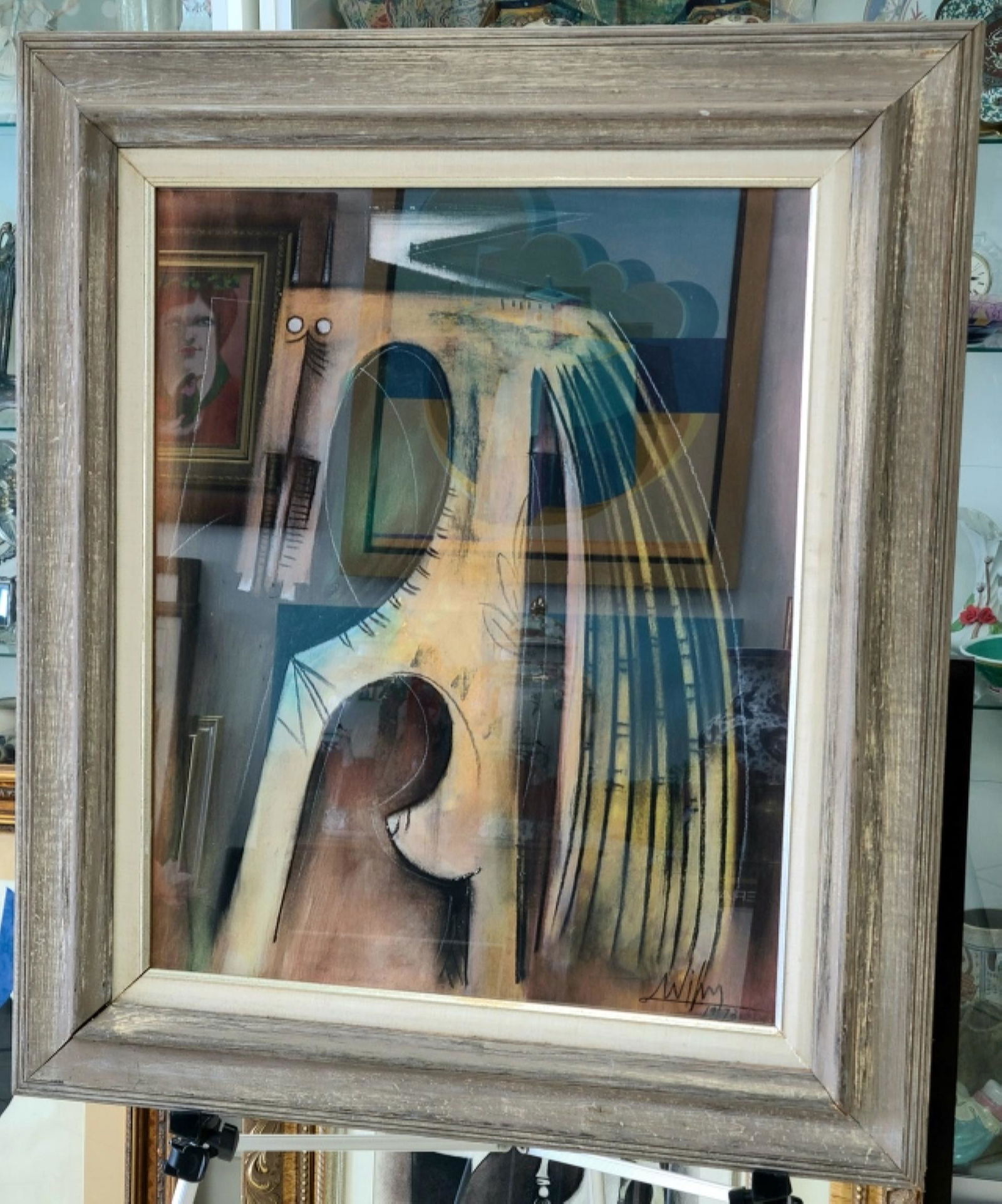 Wifredo Lam mixed media on paper attributed (1 of 3)