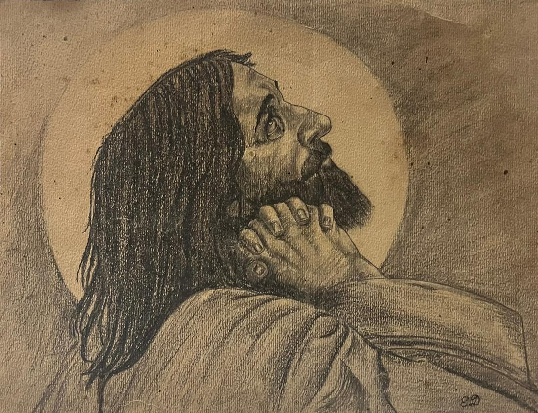 Eugene Delacroix: Graphite paper 7”x9”