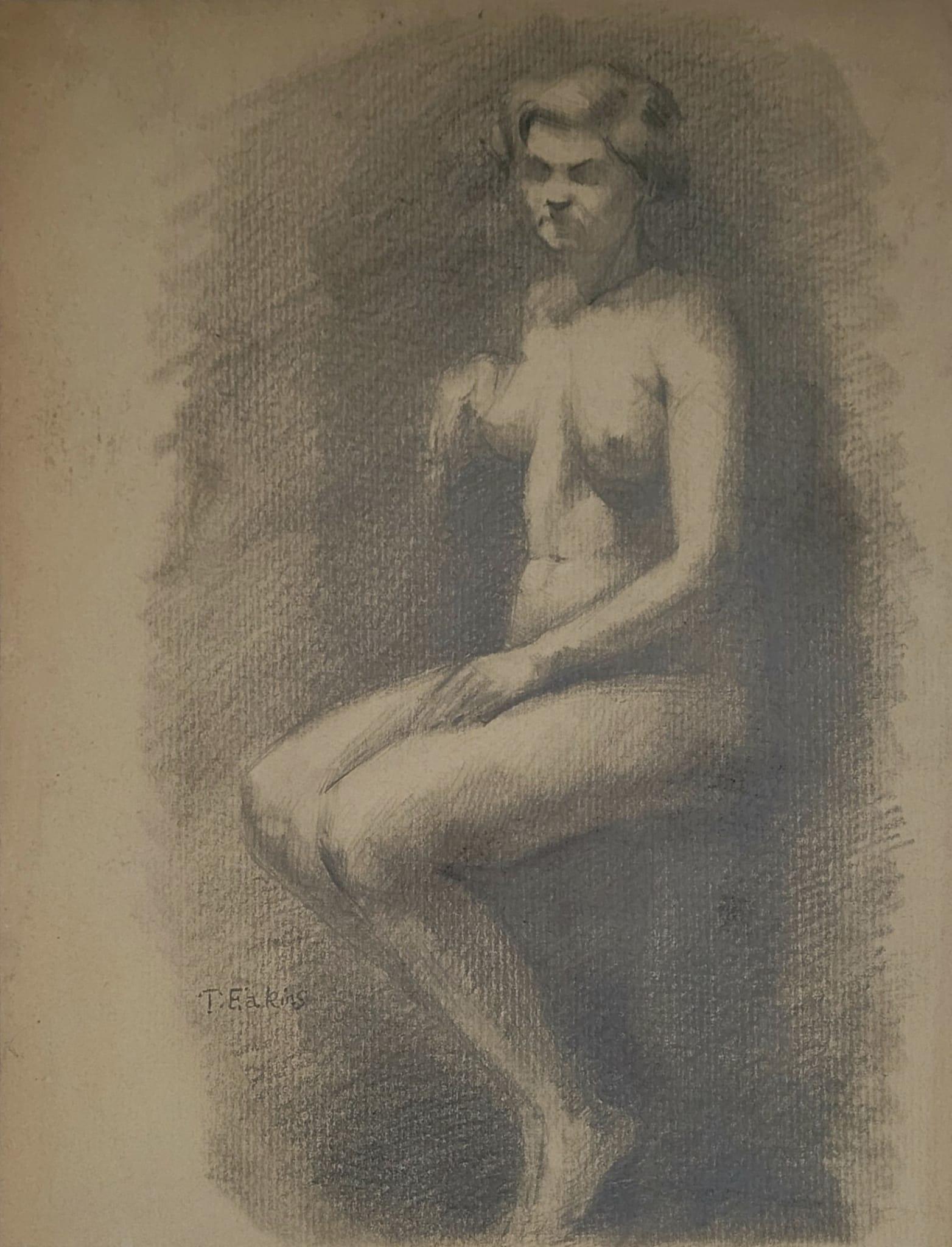Thomas Eakins Atrib.: Pencil on paper. 10.5"x 8"