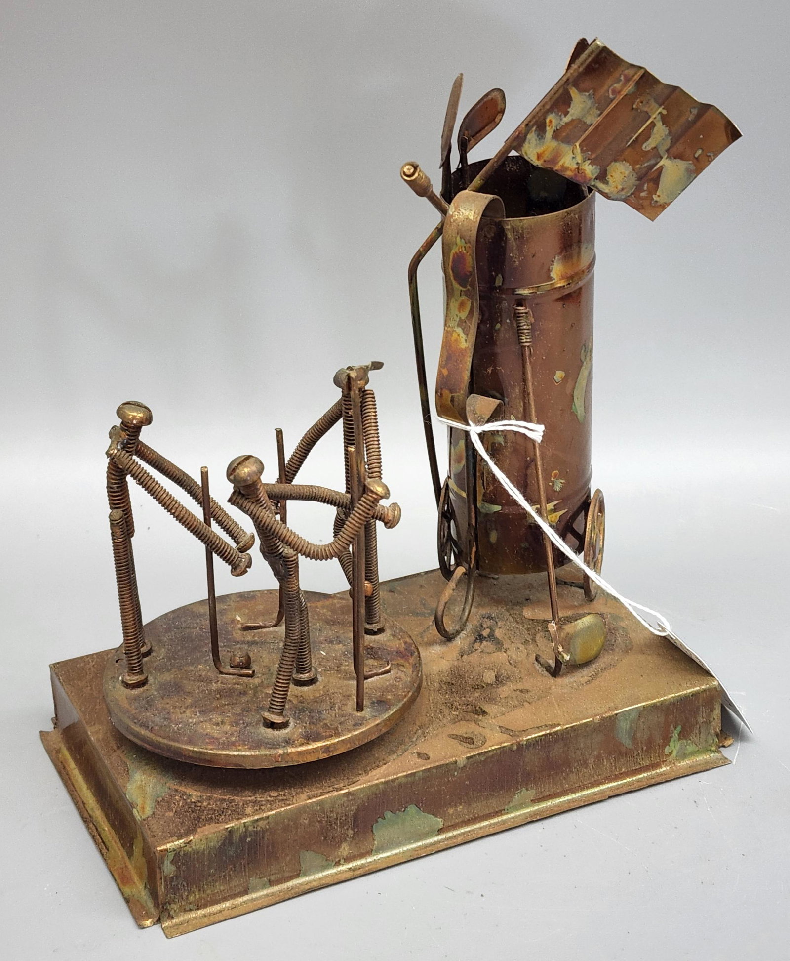 vintage coper golf music box (1 of 2)