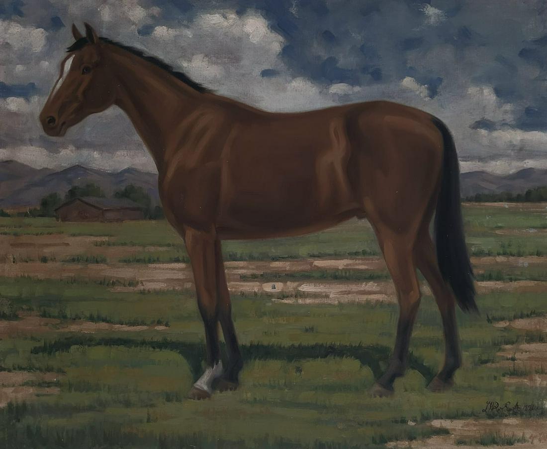 James Ward (Attrib): oil on canvas 5"3/8 x 19"