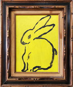 "Bunny" Hunt Slonem (attributed painting) (1 of 2)