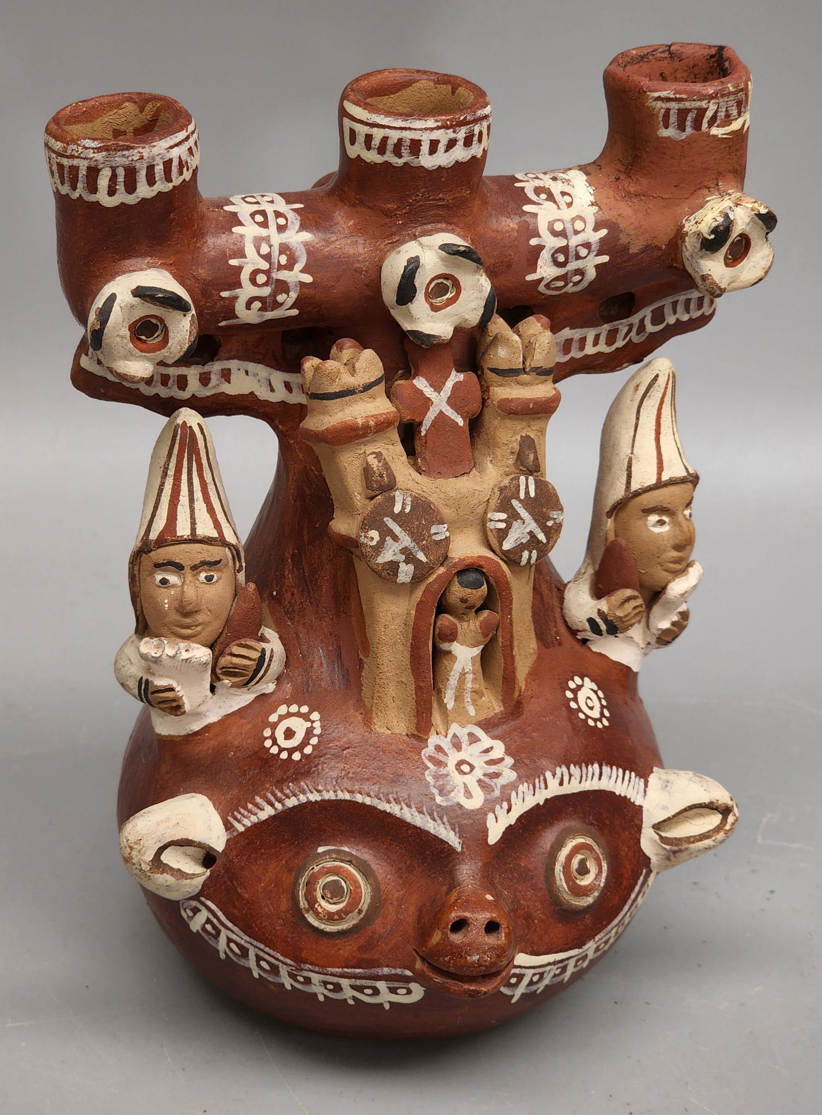 pre colombian ceramic candle holder (1 of 2)