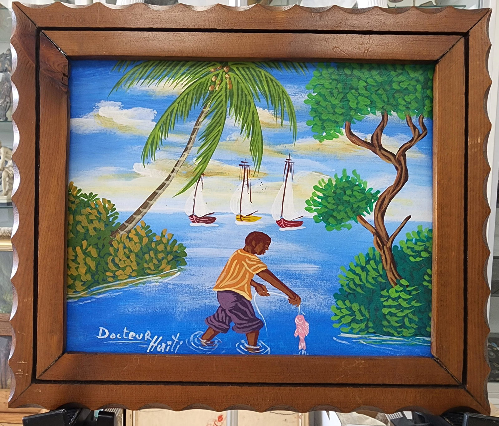 Docteur Haiti Hatian Art acrylic on canvas: 8" x 10"