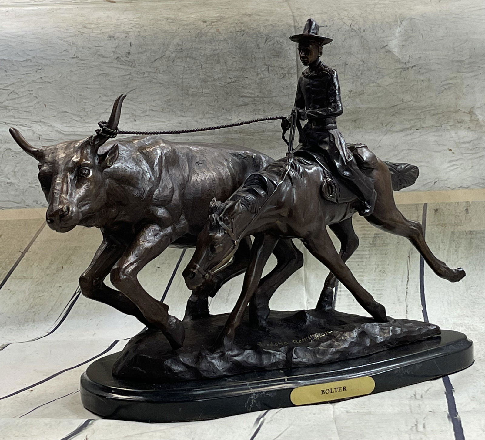C.M Russell Western Horse Bronze Sculpture (1 of 3)