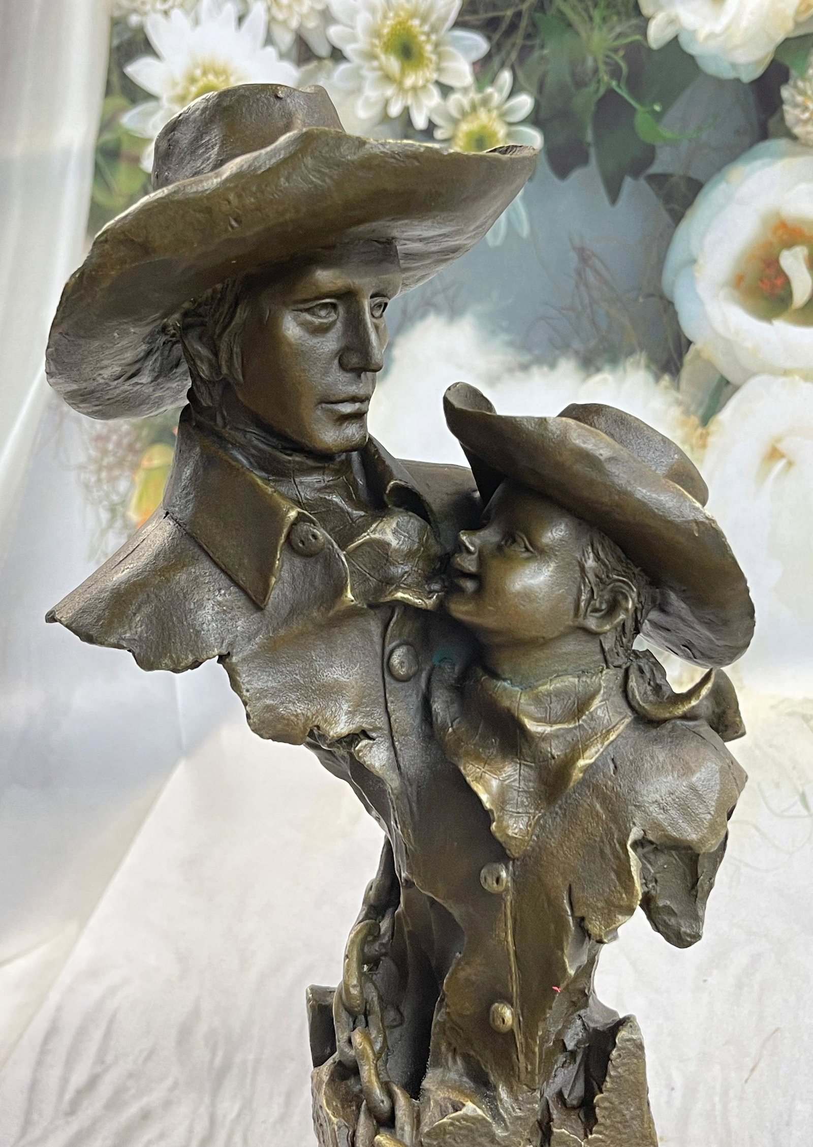 Just Like Papa'' Western Cowboy Boy Bronze (1 of 4)