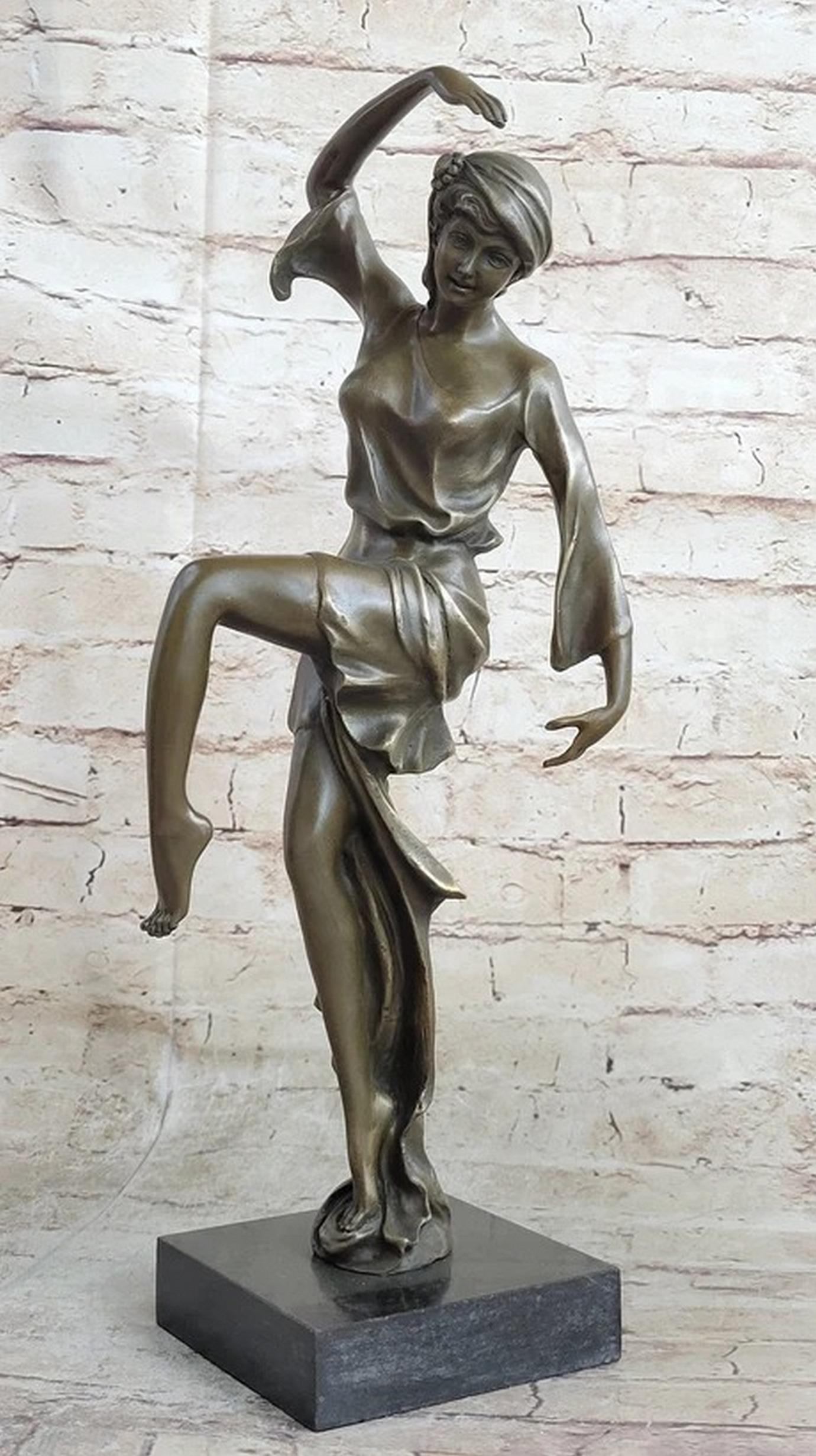 Signed D.H. Chiparus Art Nouveau Gypsy Dancer Bronze (1 of 4)