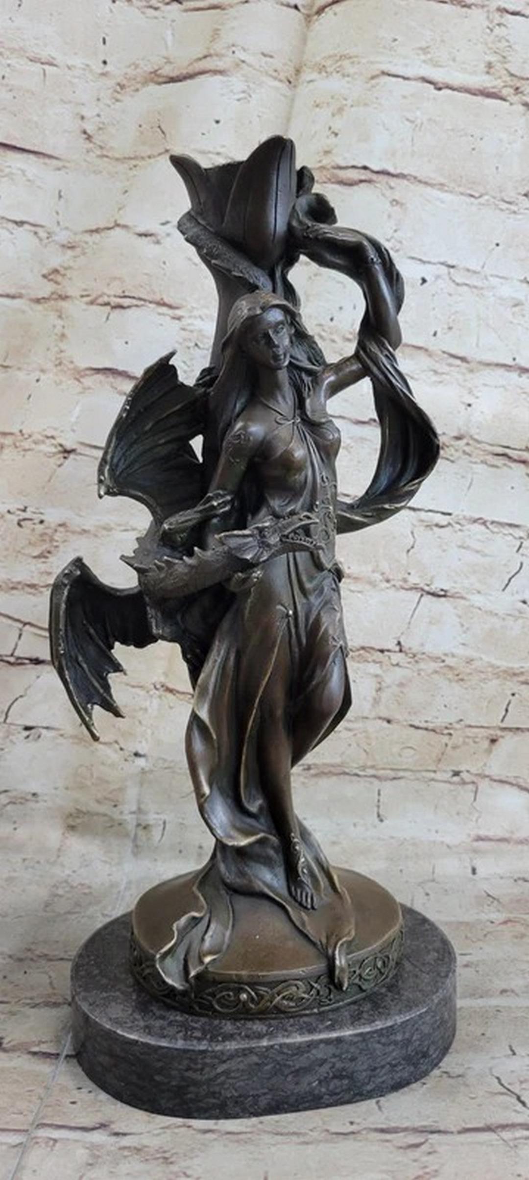 Jean Patoue Warrior Queen Riding Dragon Bronze (1 of 4)
