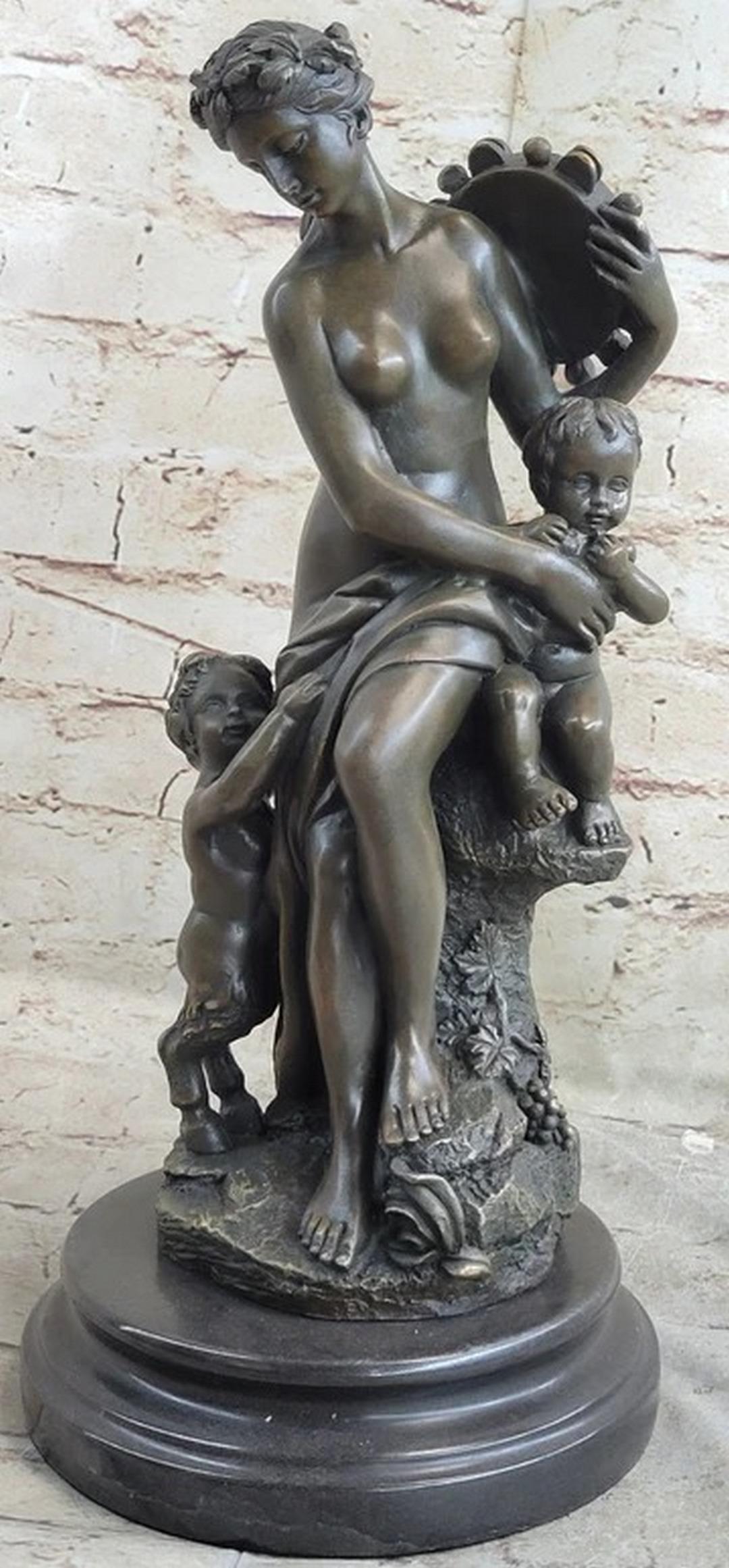 Original Milo Beautiful nude Mother with Children Bronze Sculpture: Total Dimensions: Height 14'' x Width 6''Approximate Weight: 10 LBSOriginal Reproduction: Original