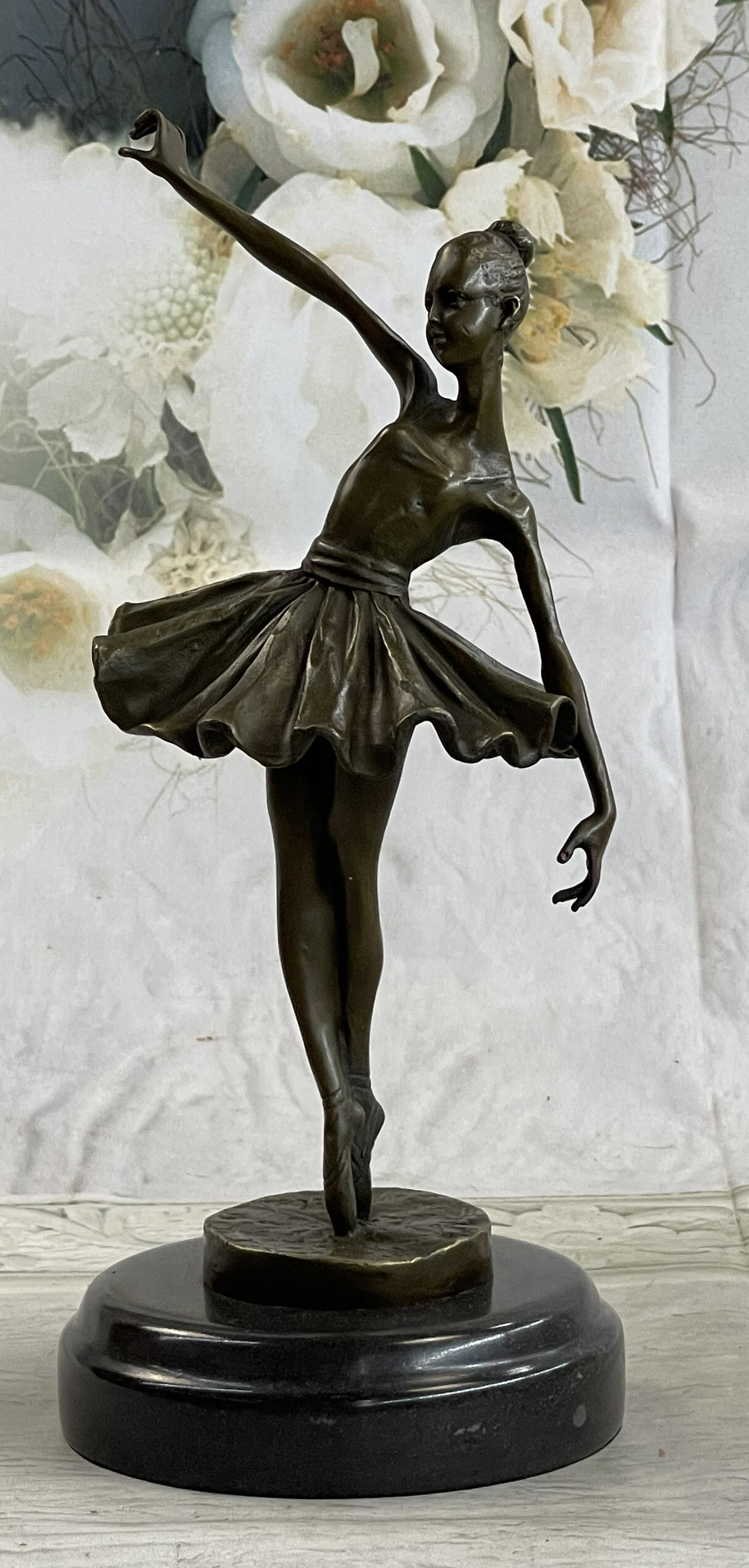 Milo Ballerina Bronze Sculpture: Total Dimensions: Height 11'' x Width 7.5''Approximate Weight: 5 LBSOriginal Reproduction: Original