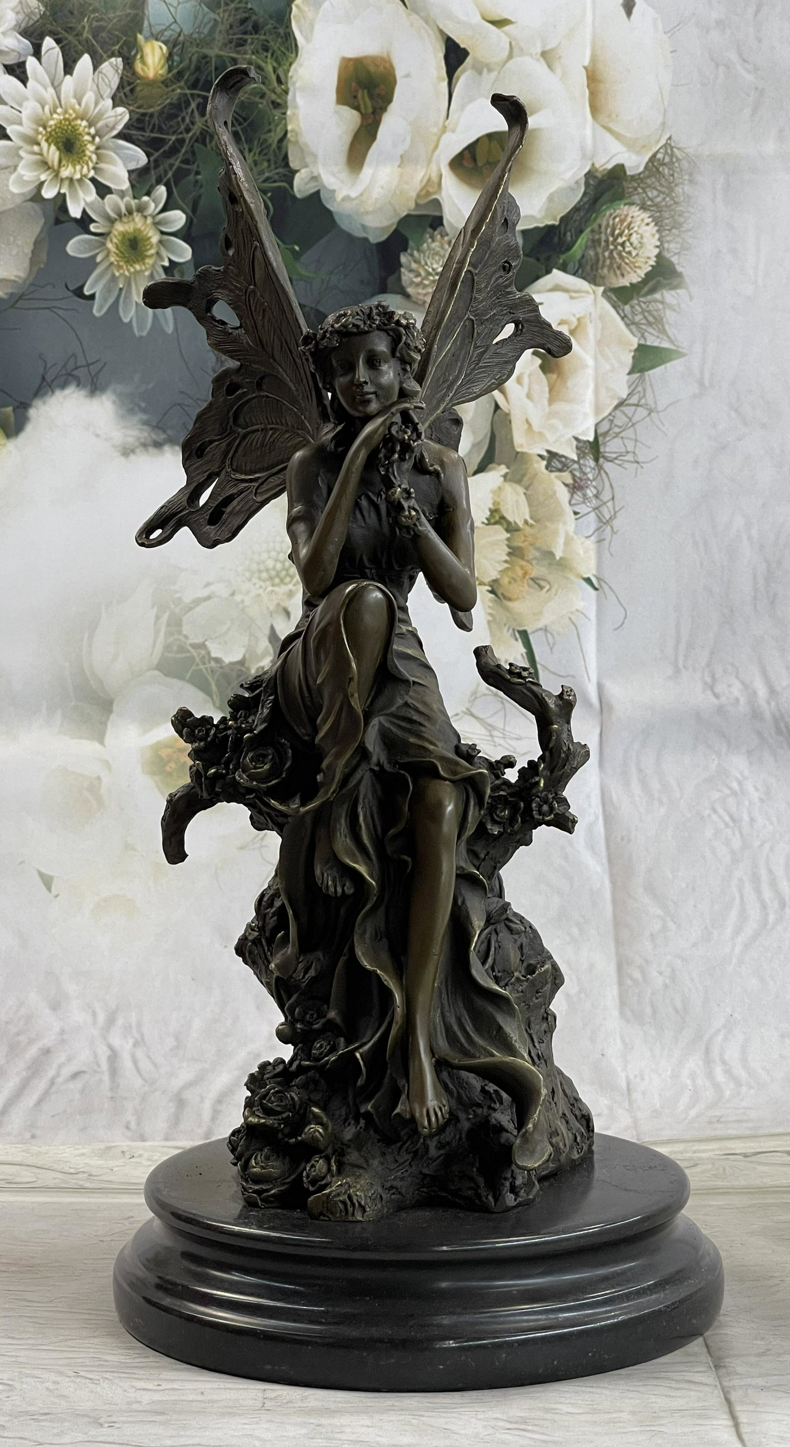 Cesaro Winged Fairy Art Nouveau Bronze (1 of 5)