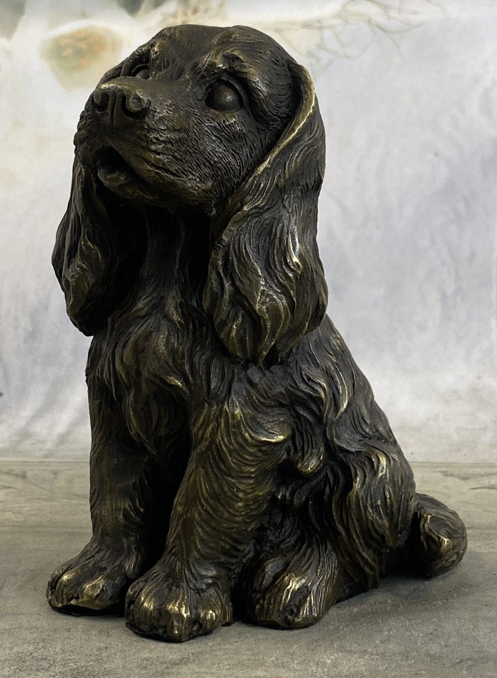 Cocker Spaniel Big Eared Puppy Dog Bronze Figurine (1 of 5)