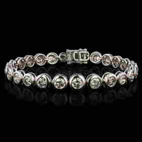 9.13ctw Diamond 14K White Gold Tennis Bracelet (1 of 4)