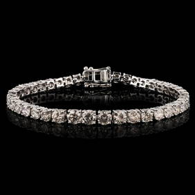 11.87ctw Diamond 14K White Gold Tennis Bracelet (1 of 4)